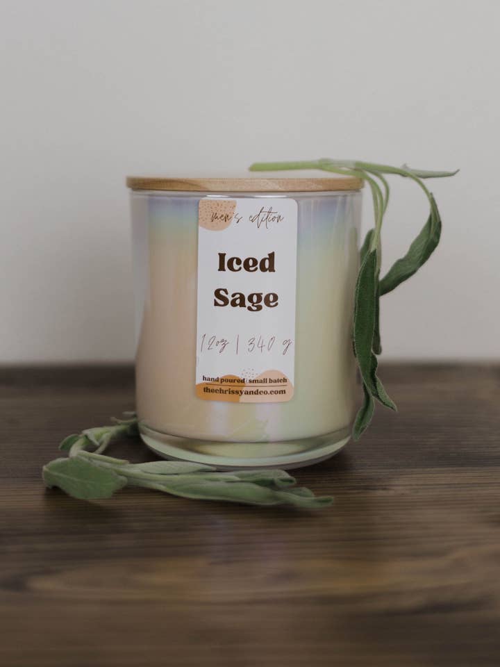 Iced Sage Soy Wax Candle & Wax Melts for wholesale by Chrissy&Co
