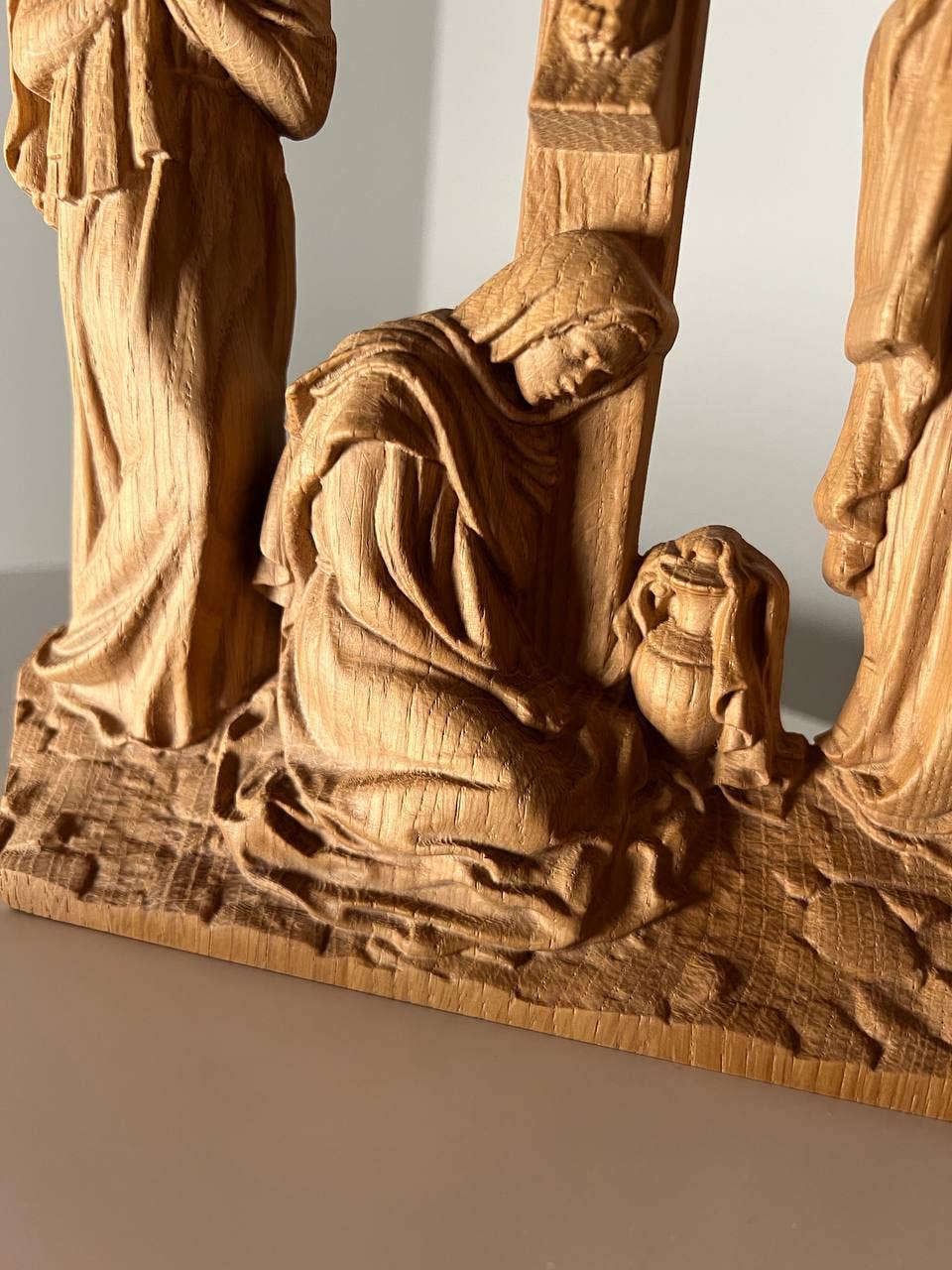 KozakWorkshop - Wholesale Wall Cross - Wall Wooden Carved  Golgotha on stand6