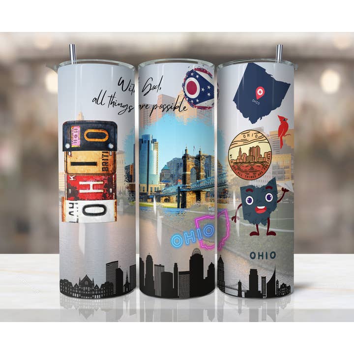 20oz Edelstahlbecher - Vereinigte Staaten - Ohio für den Großhandel von Your Custom Sports