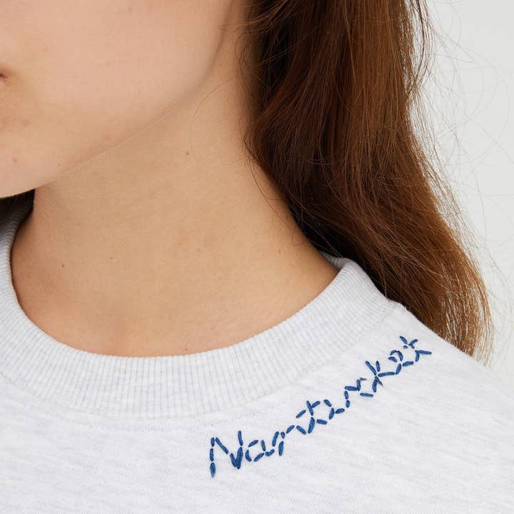 Felpa con ricamo personalizzato per la vendita all'ingrosso da parte di Unemployed Denim