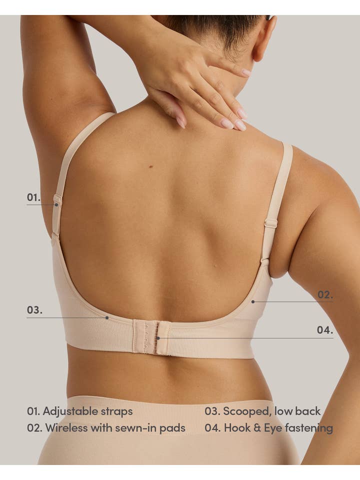 BOODY UK LTD – wholesale Bralette – Women's – Wireless Low Back Bra - Shell11