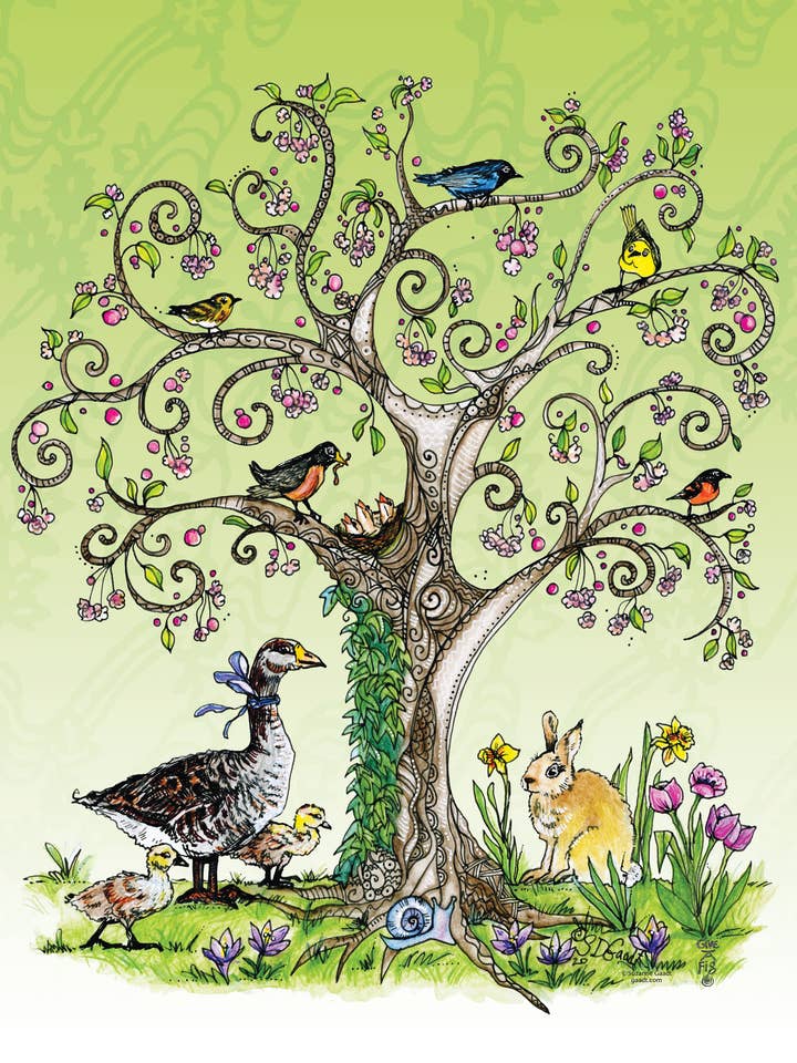 Tree of Life Spring Card for wholesale by Give A Fig
