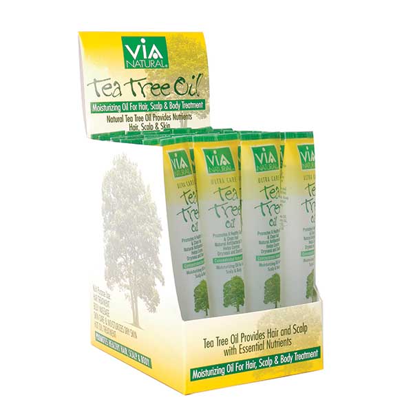 VIA Huile Corporelle Naturelle Arbre à Thé 1,5oz pour la vente par Majestic Wholesale