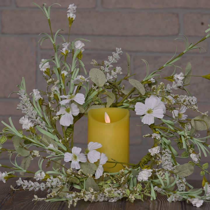 Wholesale Home Decor - Wholesale Wreath - Misty Morning Candle Ring 4.5in