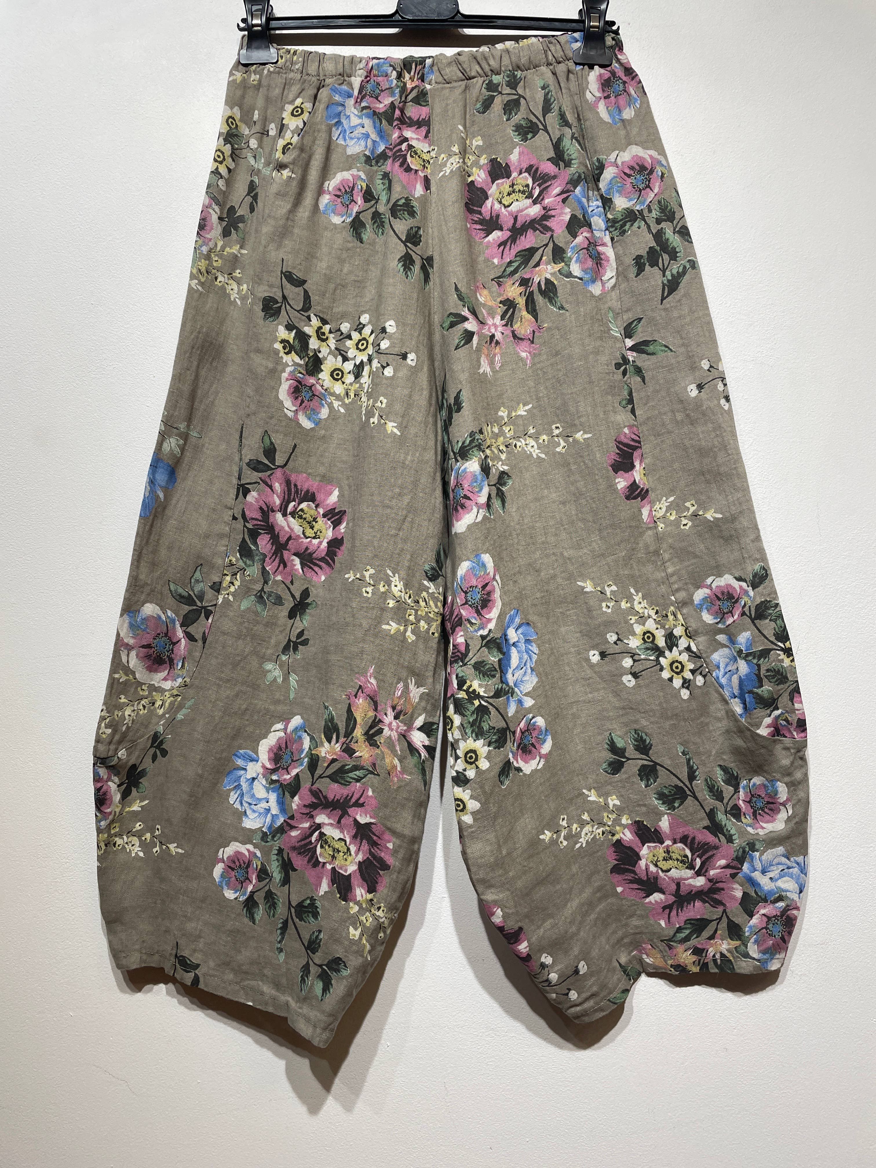 LINEN & COTTON HOUSE - Wholesale Broek - Dames - 75096 linnen broek met zakken en nieuwe print16