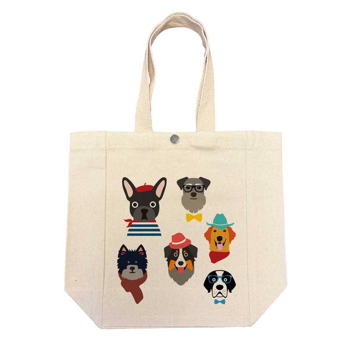 Potluck Press - Wholesale Tote bag – Unisex - Dog Characters Lunch Bag