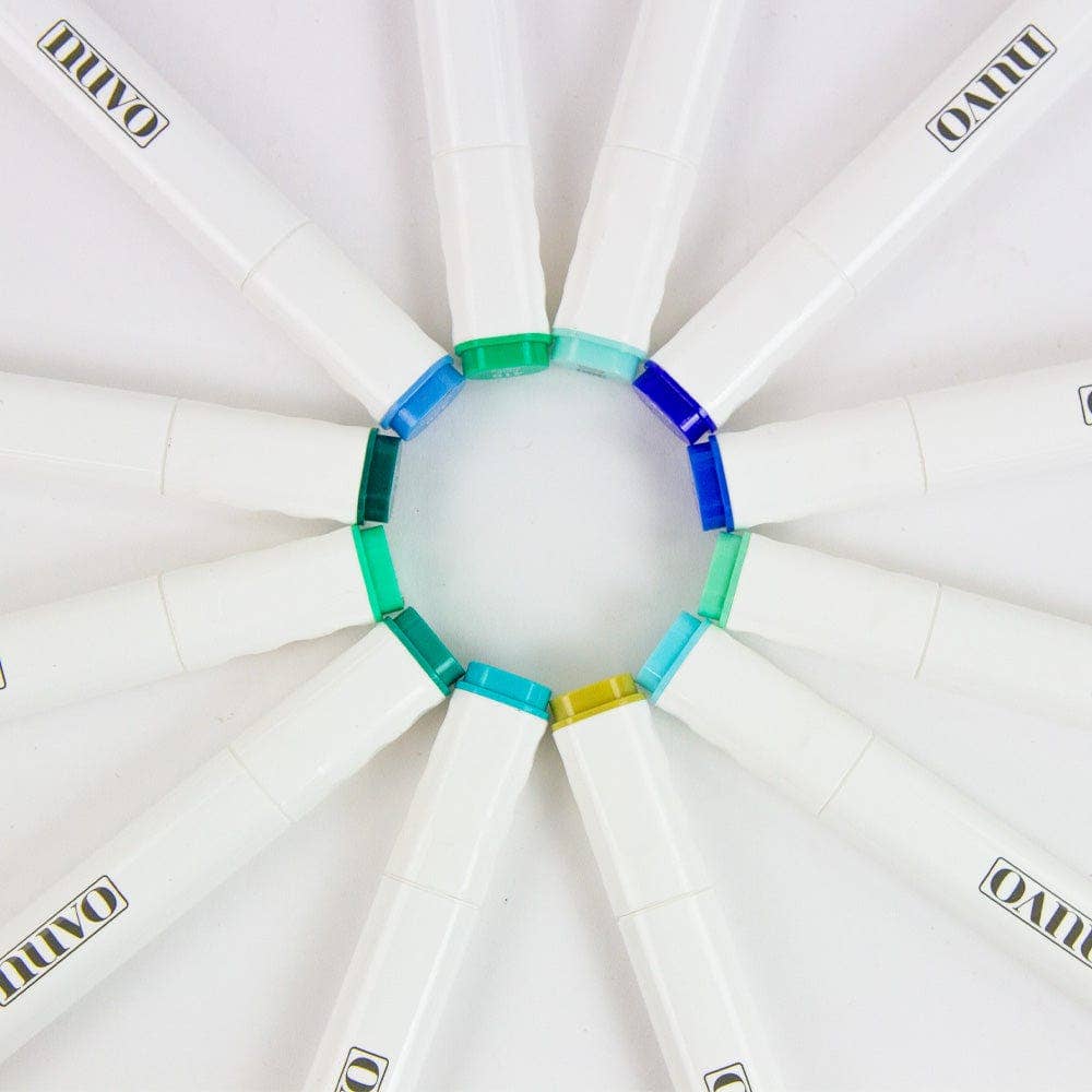 Tonic Studios – wholesale Marker – Nuvo - Marker Pen Collection - Sea & Skies - 12 Pack - 526n2