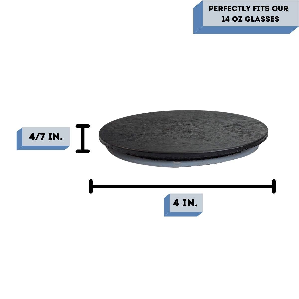 General Wax - Candle Making Supplies - Wholesale Candle Holder - Black Wood Candle Lid - Fits our 14 oz Havana1