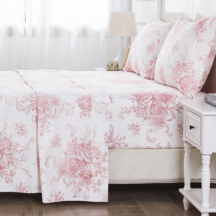 Mélange Home - Wholesale Sheet Set - Toile Printed Cotton Sheet Set10