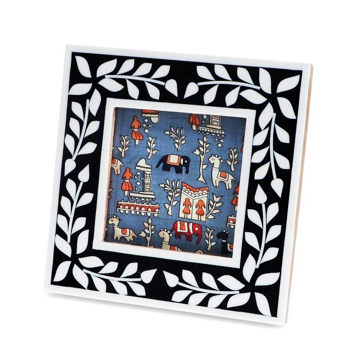 Rex B2B - Europe - Wholesale Picture Frame - Square resin picture frame (3.5" X 3.5") - Navy blue1