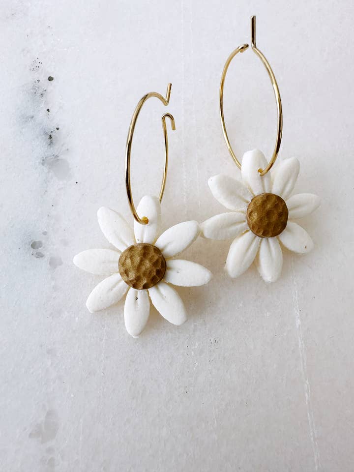 Pendiente de aro Spring Daisy para venta al por mayor de KaoLee Shop