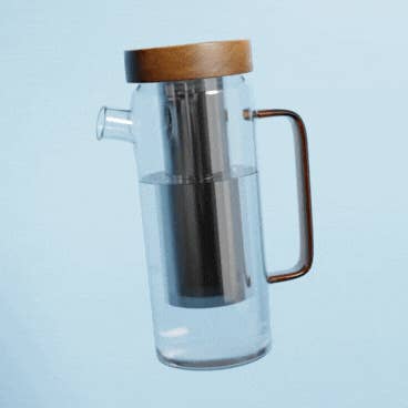 Eco-friendly 1.5 L glass filter carafe for wholesale by Le Charbon Actif Français