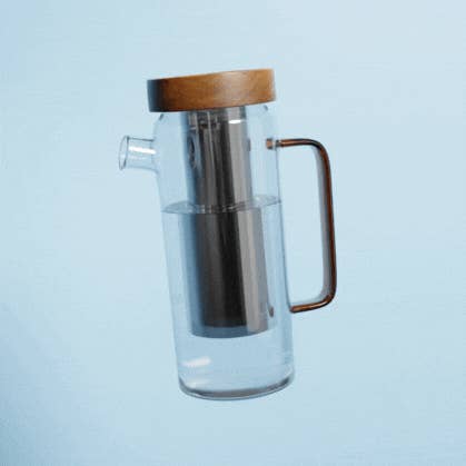 Carafe filtrante en verre écologique 1.5L pour la vente par Le Charbon Actif Français