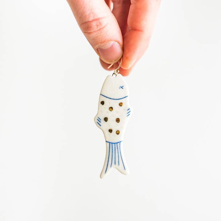 Jenna Vanden Brink Ceramics - Wholesale Dangle Earrings - Lucky Fish Earrings4