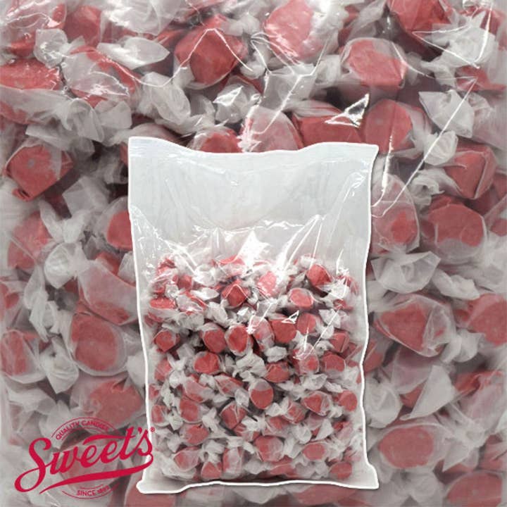Sweet's Salt Water Taffy Cherry Bag 3lb - 1ct for wholesale by I Got Your Candy