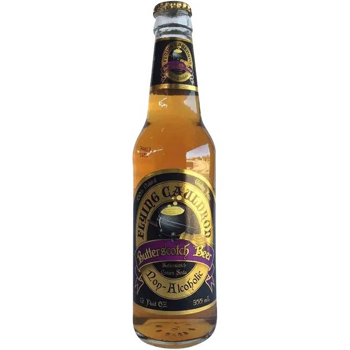 Grandpa Joe's Candy Shop - Wholesale Soda/Carbonated Drink - Flying Cauldron Butterscotch Beer, 12oz Glass Bottle 12ct