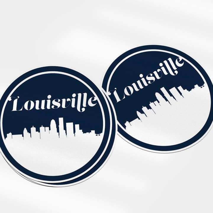 Adhesivo retro del horizonte de Louisville Kentucky | Varios colores para venta al por mayor de Paperfinch Design