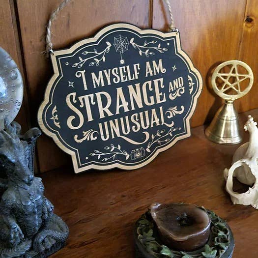 Yiska Designs - Wholesale Sign - I Myself am Strange & Unusual Sign3