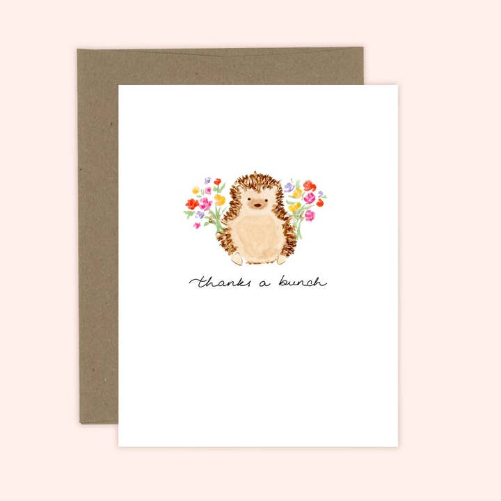 Tarjeta «Gracias un montón» — Erizo para venta al por mayor de Almeida Illustrations
