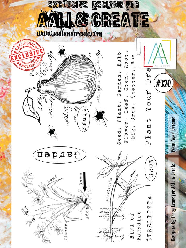 Plant Your Dreams - Set de tampons transparents A4 #320 pour la vente par AALL AND CREATE