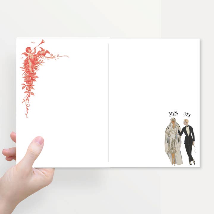 Lylies - Wholesale Wedding Card - Wedding Greeting Card - Double Folded Envelope - Museum Collection