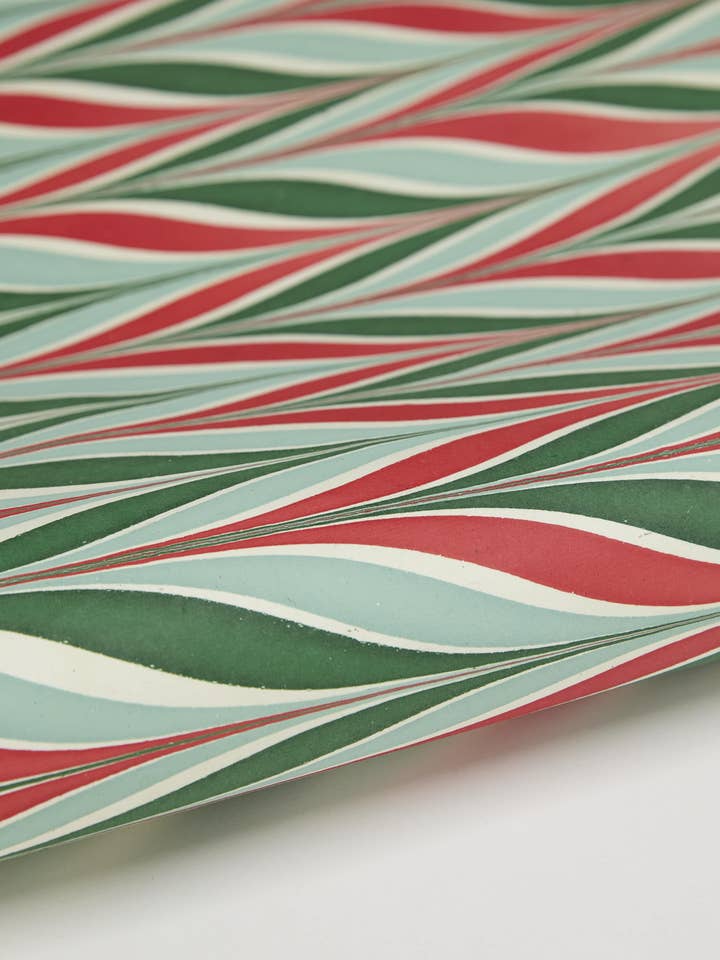 SINGLE SHEET GIFTWRAP COTTON HANDMADE CANDY GREEN for wholesale by Notes & Queries, Inc.