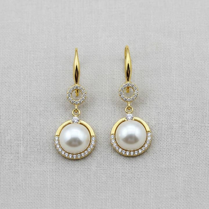 Freshwater Pearl Hook Earrings for wholesale by camilla dovey