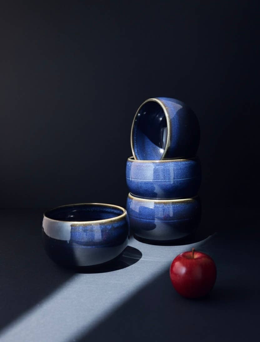 GHARYAN Stoneware & Olive Wood Tableware | Ships from USA - Vente Bol - Bol à soupe artisanal en grès émaillé | 50 cl (17 oz)15