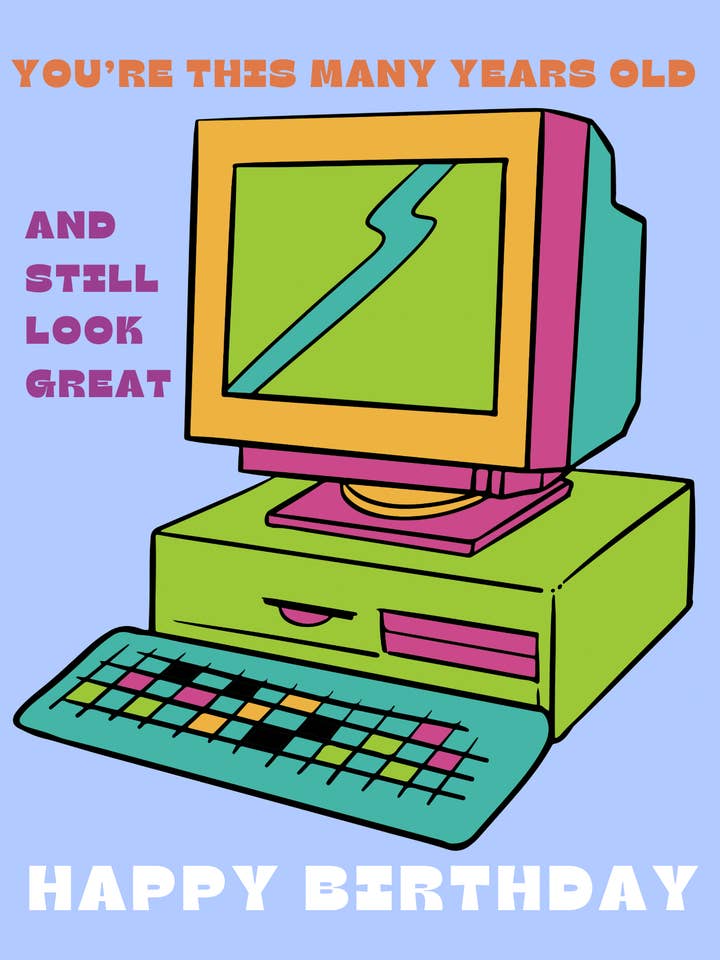 Du är så här gammal och ser fortfarande bra ut, grattis på födelsedagen! för wholesale av Cards by Dé