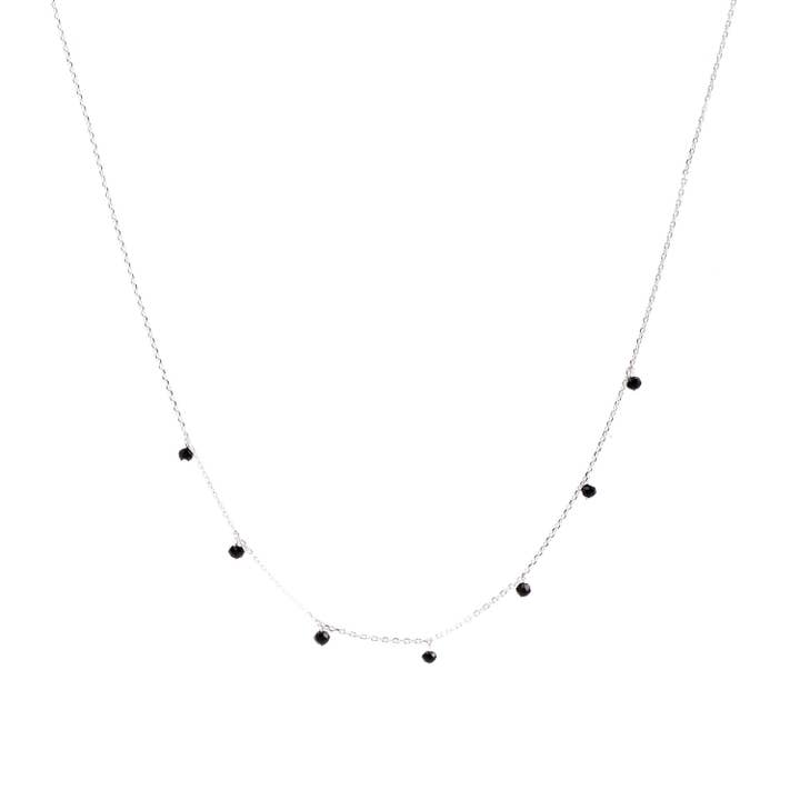 Collar Luxenter de Plata de Ley 925 con Onix acabado en rodio - Khosar for wholesale by Luxenter