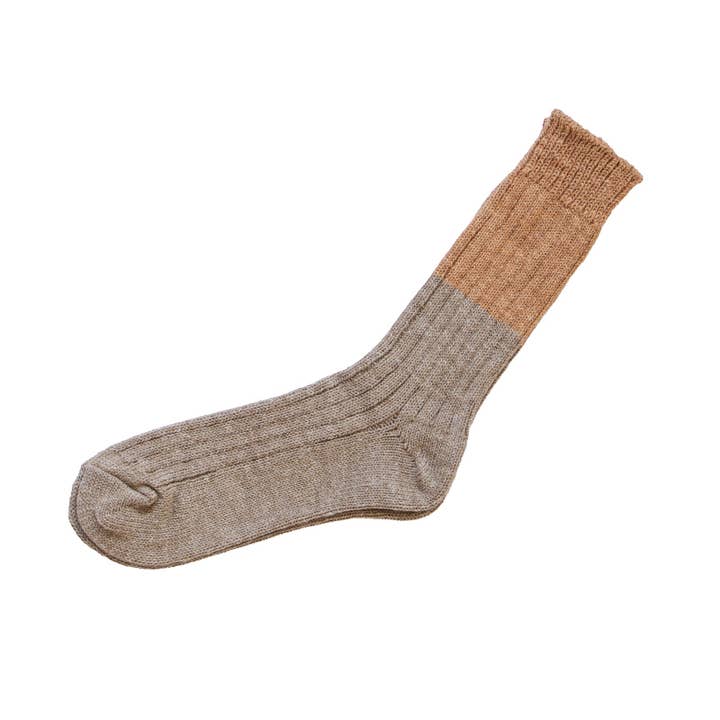 NK0103 Wool Cotton Slab Socks for wholesale by NISHIGUCHI KUTSUSHITA
