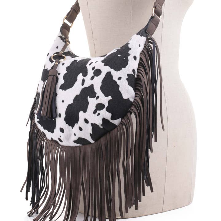 MiMi Wholesale - Wholesale Crossbody Bag - Women's - CW20309 Western Style Cow Fringe Hobo/Crossbody bag0