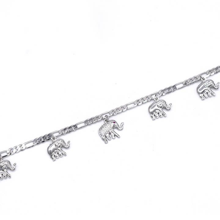 JoeyTheJewelry - Wholesale Anklet - Silver Layered real gold Plated elements anklet bracelet