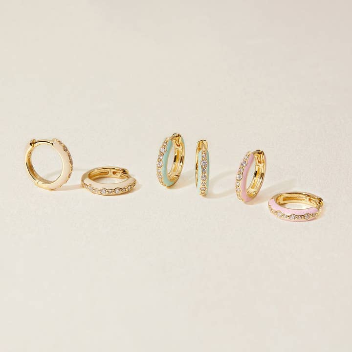 Adornmonde - Wholesale Jewelry Set - Reuben 6-piece enamel earring set2