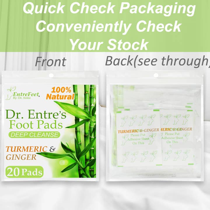 EntreFeet – Großhandel Fußmasken – Dr. Entres Detox Fußpflaster mit Kurkuma und Ingwer, 20 Stück1