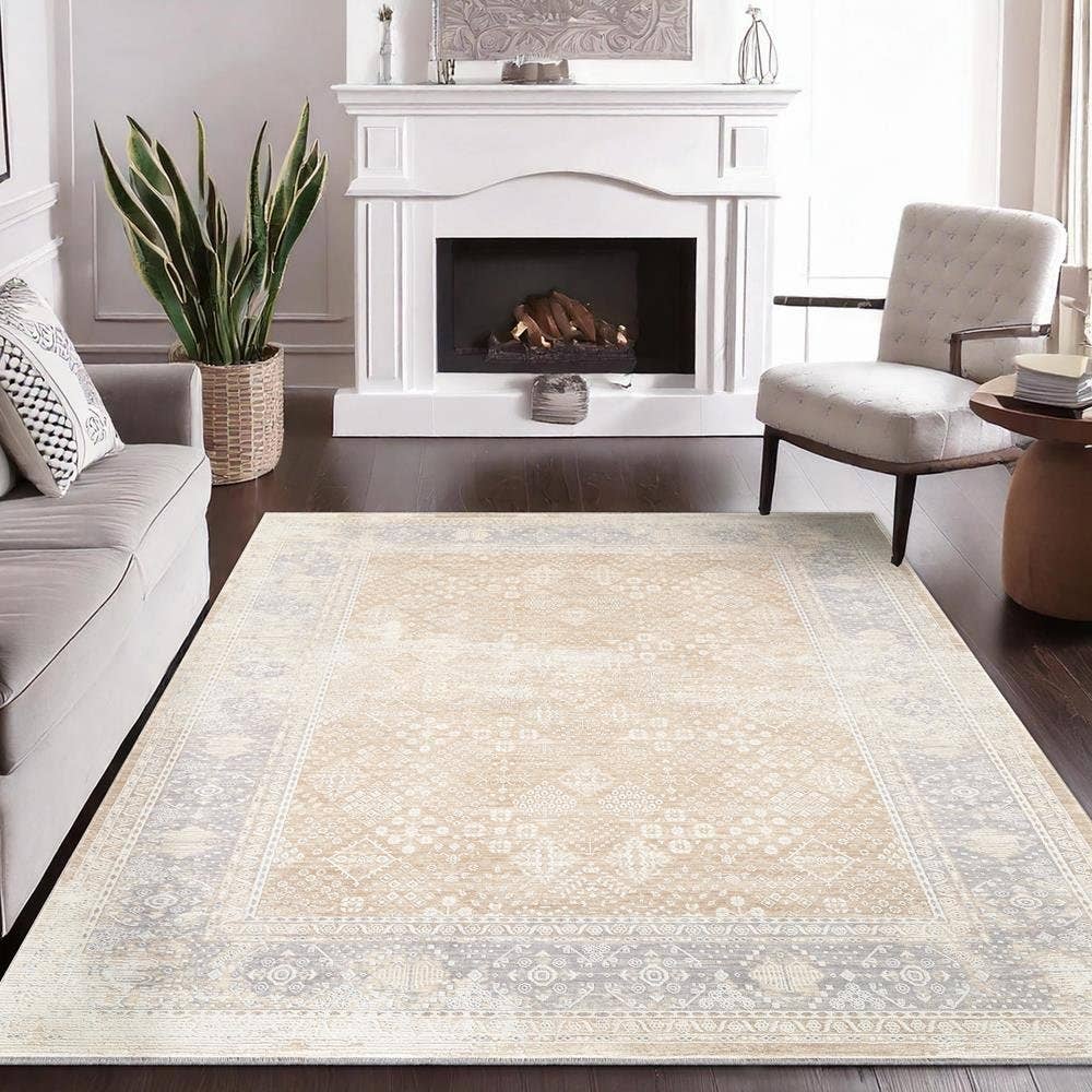 Pasargad Home - Wholesale Area Rug - Turkish Eterna Design Beige/Light Blue Area Rug5