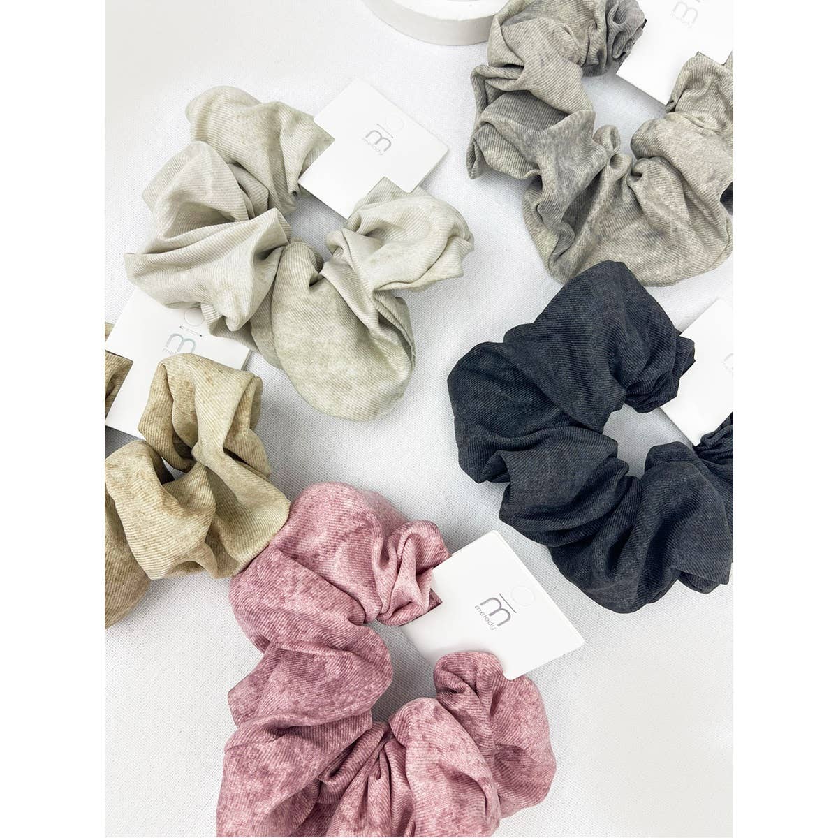 MIX COLOR Acid Washed Pattern Large Scrunchie for wholesale on Faire4