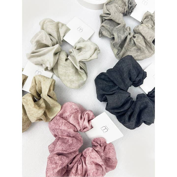MIX COLOR Acid Washed Pattern Large Scrunchie for wholesale on Faire4