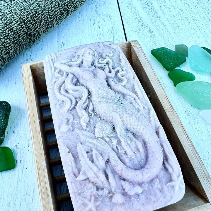 Fairyland Glade - Wholesale Bar Soap - Moon Magic Hidden Sea Glass Salt Soap Bar MADE TO ORDER