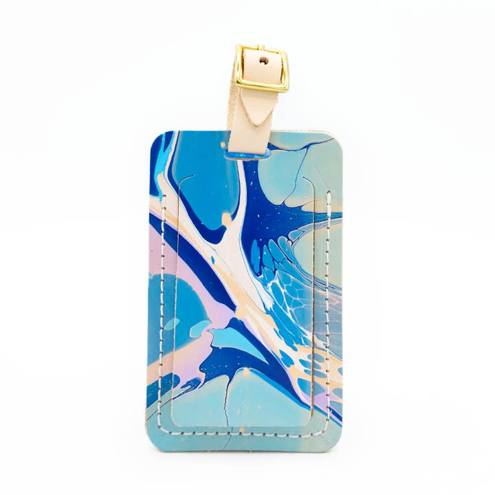 Étiquette de bagage - Palettes marbrées pour la vente par Glad & Young Studio