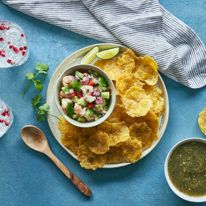 Solula - Wholesale Chips - Plantain Crisps / Chips - Tostones - Roasted Garlic, GF8