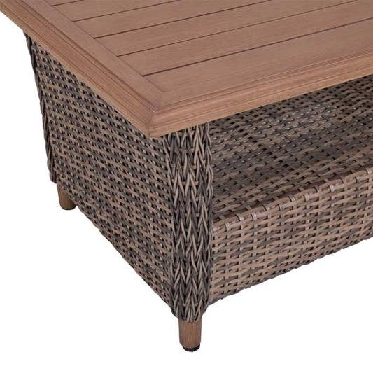 Beige Mitchell 4-Piece Wicker Sofa Set with Swivel Rocking Chairs for wholesale on Faire16