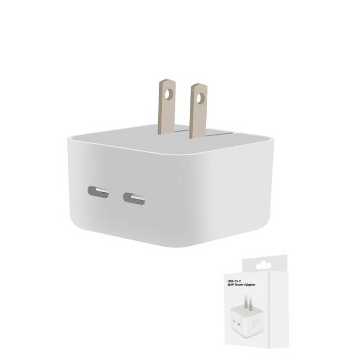 Dual PD Adapter 24W In Box for wholesale by Mighty Wireless