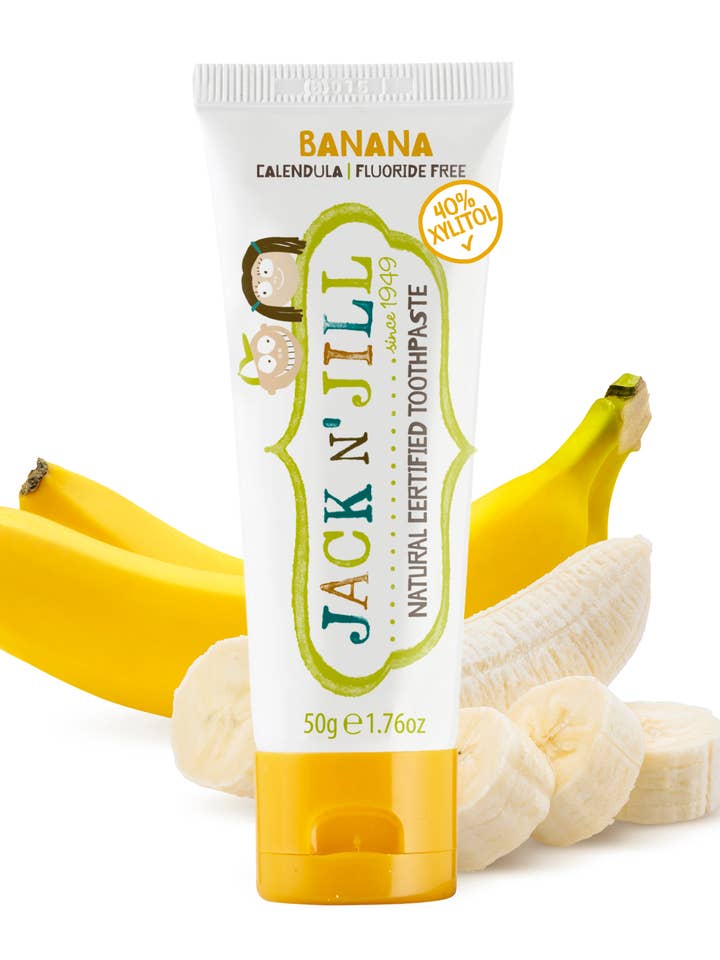 Jack N' Jill Natural Certified Kids Toothpaste Banana 50g for wholesale by Jack N' Jill Kids & NFco