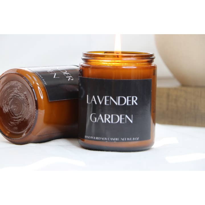 Lavender Candle | Soy Candle | Amber Candle | Floral Scented for wholesale by Atticwear