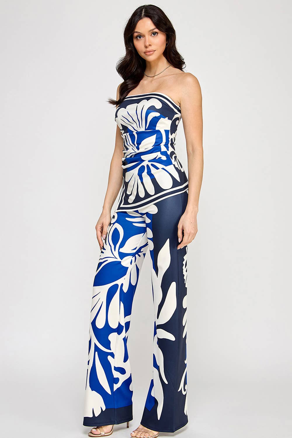 Her Bottari - Wholesale Top & Pant Set (NOT Loungewear) - Women's - BT6183-SET_Elastic Strapless Tube Top & Pants Set3