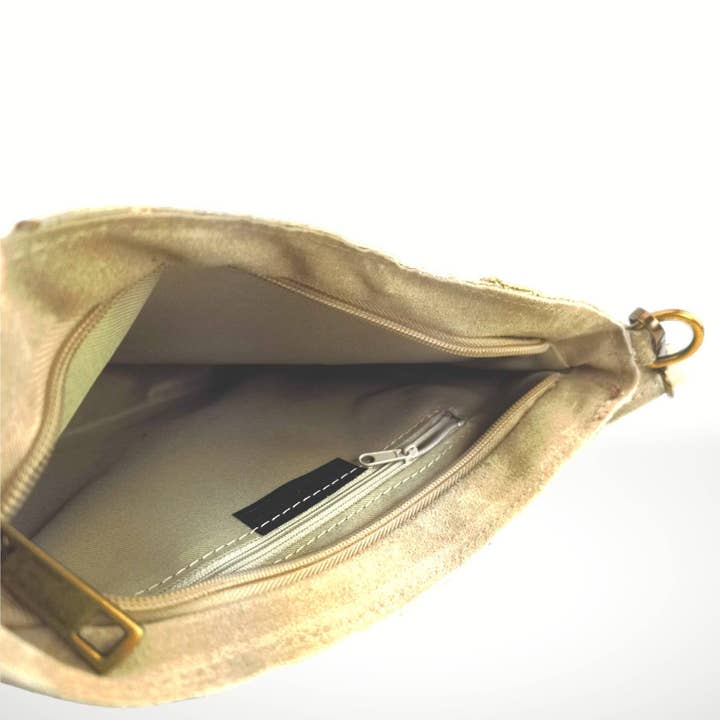 ITALIAN'S LEATHER - Wholesale Shoulder Bag - Women's - Celia ² Suede leather shoulder bag