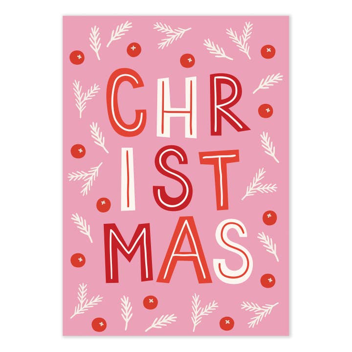 Rosa julfestligt grafiskt tryck för wholesale av Ellisimo