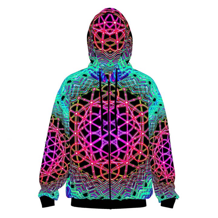 Mystic Mind - Wholesale Hoodie - Unisex - Sacred Geometry Hoodie | Fractal Hoodie | Psy Clothing | Festival Hoodie | Psychedelic Sweater | DMT Mandala - UV (HD)3