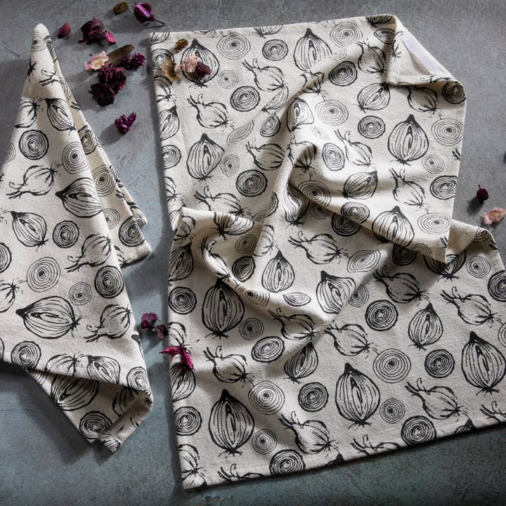 Cotton Set of 2 Kitchen Towels - Printed for wholesale by Rich Home Linens